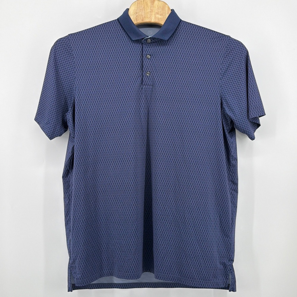 Greyson Clothiers Mens Small Pepper Print Performance Golf Polo Shirt Navy XL